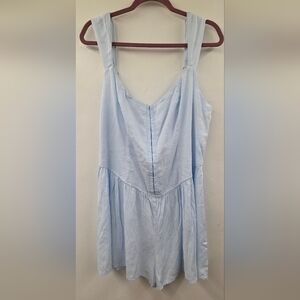 Wild Fable Light Blue Tie Back Corset Romper NWT Size L